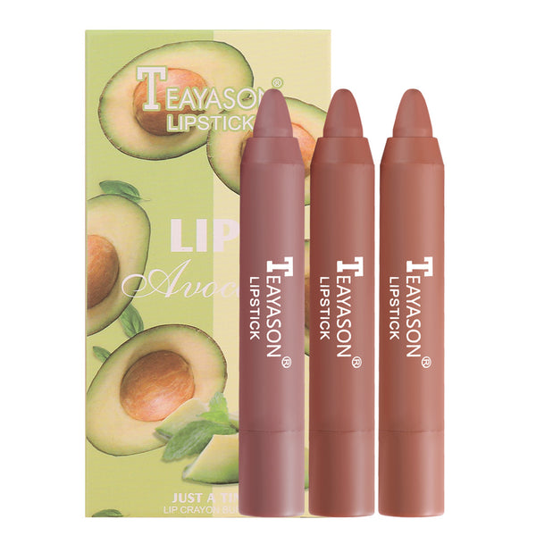 3pcs Velvet Matte Lipsticks Set Multi-Fruit-Flavour Long-lasting Waterproof