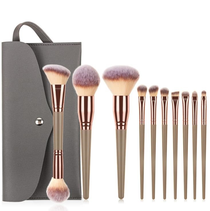 Makeup Brushes Set with Bag, 7/10/15 pcs Powder Foundation Highlight Concealer Eyeshadow Blending Eyebrow Liner Spoolie Brush Set